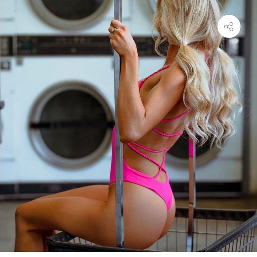 Pink One Piece Swimsuit